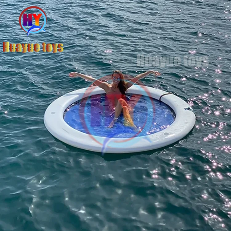 

Custom Manufacture Portable Floating Water Hammock Lounger Pool Inflatable Water Hammock With Inflatable Rafts