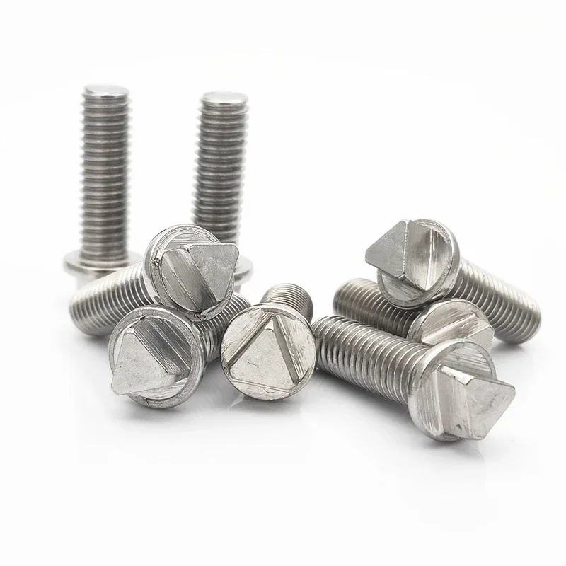 304 Stainless Steel External Triangular Head Anti-theft Screw, Street Light Motor Box Guardrail Bolt M6M8M10