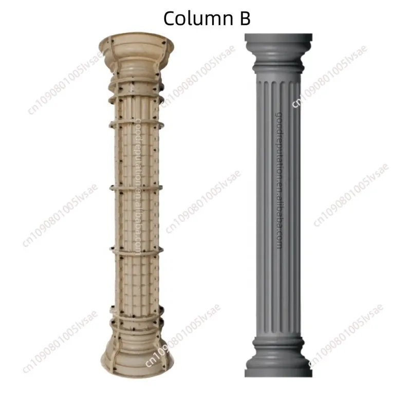 Top Concrete Column Mould Casting Roman Column Mould Building Outdoor Decoration ABS Plastic