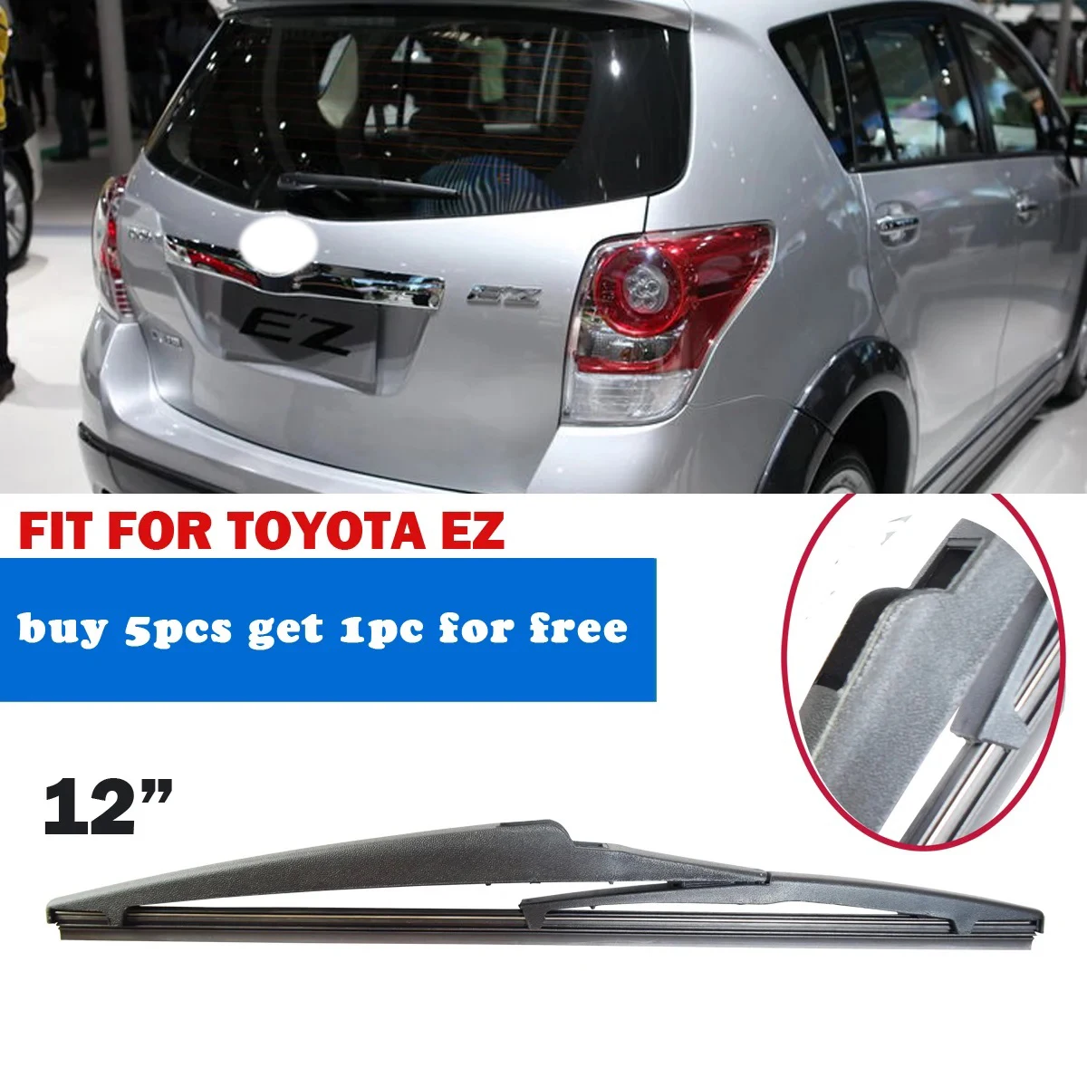 

1PC for Toyota EZ 2011 Car Rear Wiper Blade 12" 310mm Windscreen Windshield Auto YC102008-EZ