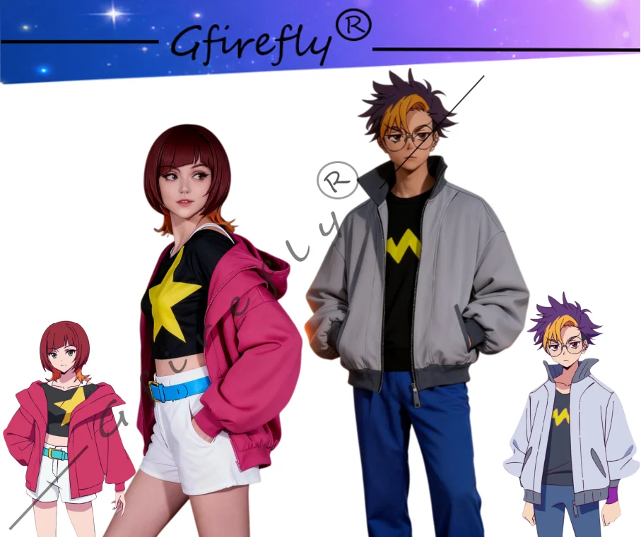 

DIGIMON BEATBREAK Sakuya Rena Tenma Tomoro Cosplay Costume Character Costume Set for Halloween At The Comic Convention