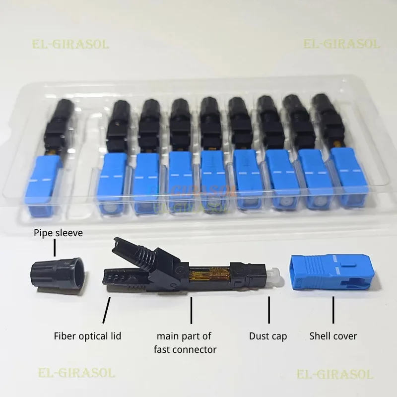 ไฟเบอร์ออปติกตัวเชื่อมต่อเร็ว SC APC & UPC อะแดปเตอร์ใยแก้วนำแสงโหมดเดียวใยแก้วนำแสงตัวเชื่อมต่อ SC เร็วเครื่องมือ FTTH