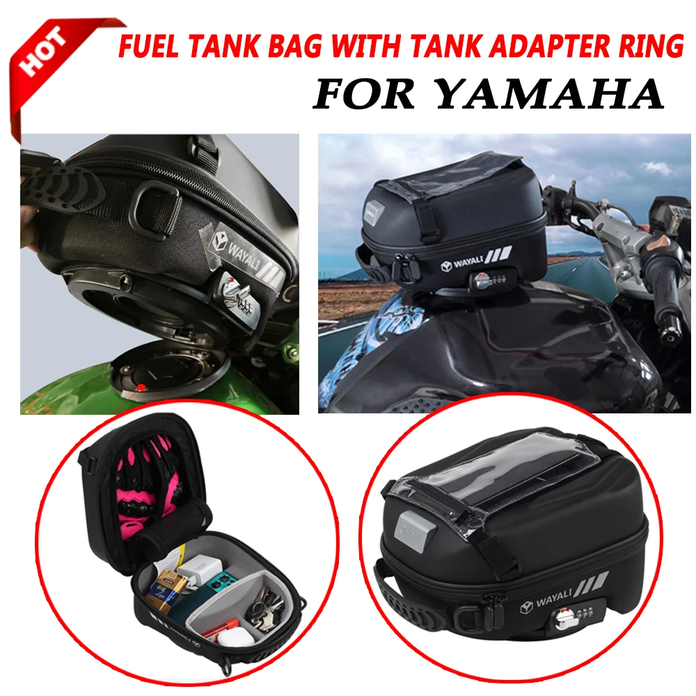 

For YAMAHA MT09 XT1200Z XJR 1200 1300 TDM900 XSR 900 500 FJR 1300 Fuel Tank Bag Navigation Packag Storage Bag With Password Lock