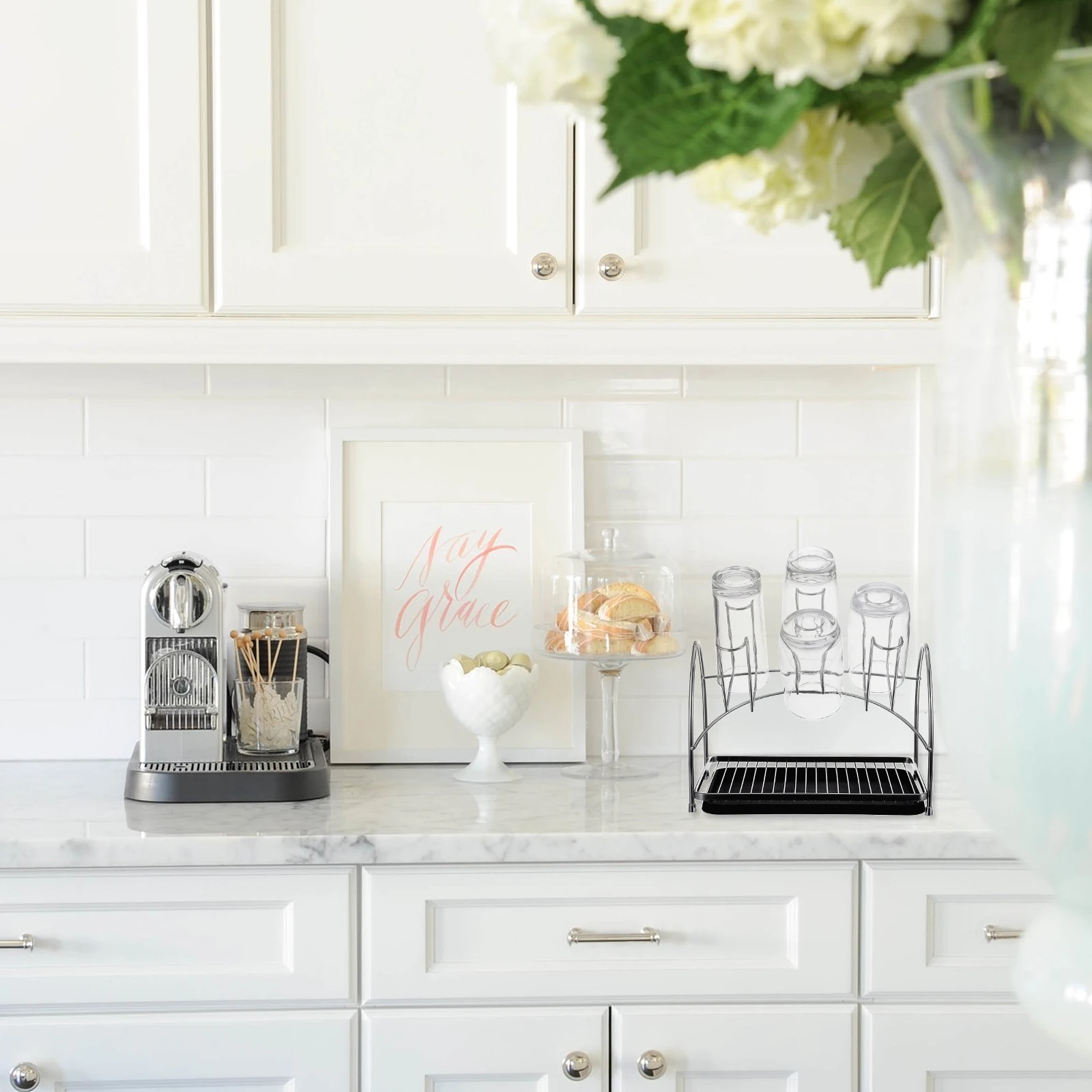 

Stainless Steel Holder Rack Kitchen Shelf Kitchen Cup Shelf Storage Tabletop Mugs Coffee Mug Drying St Bottle ganizer