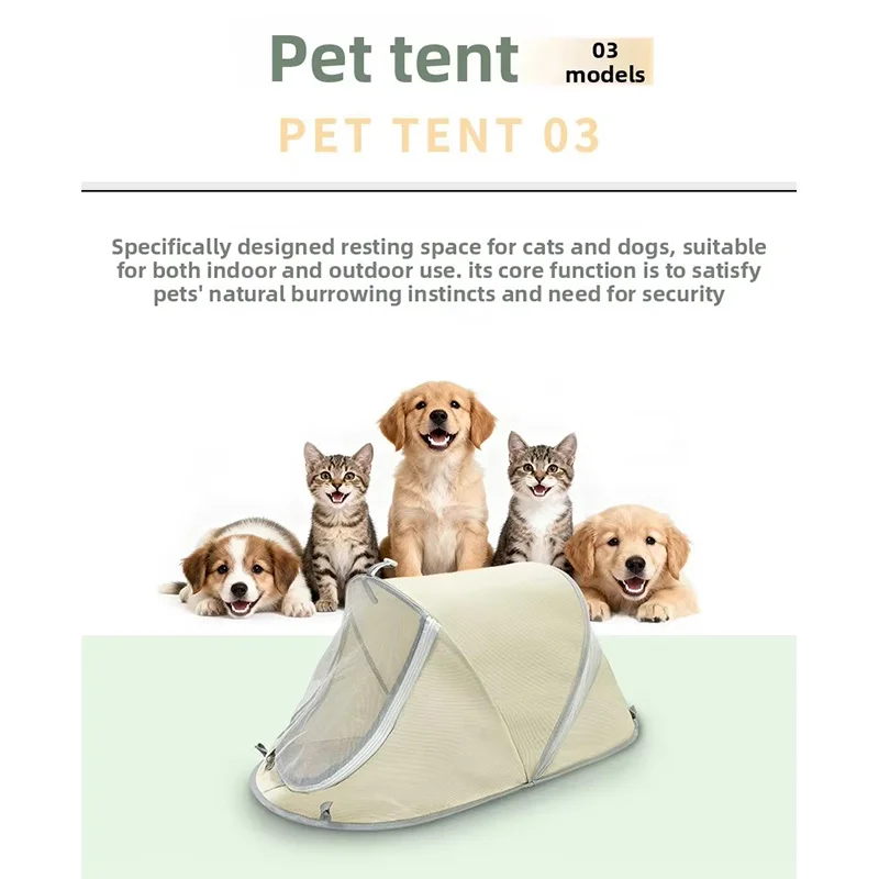 Foldable Pet Tent Portable Breathable Mesh House For Small Dog Cat Indoor Outdoor Camping Lawn Travel Puppy Kennel Pet Cage