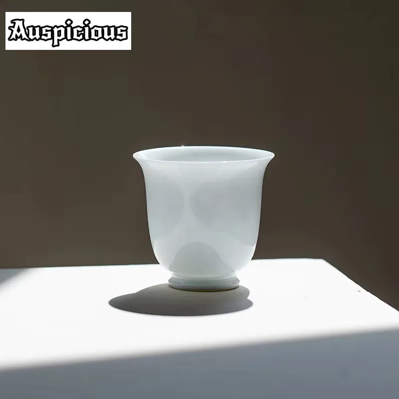 2pc/Set Boutique Pure Hand-painted Fog Green Porcelain Worry-free Cup Tea Cup Owner Cup Small Fresh Personal Cup Tea Set 50ml