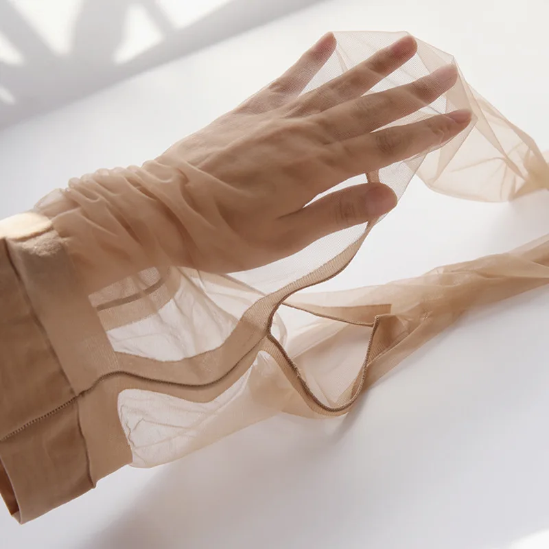 DOIAESKV جديد 0D مثير تنفس الجوارب شفافة Crotchless النساء جوارب طويلة رقيقة جدا النايلون الجوارب الإناث بسط جوارب