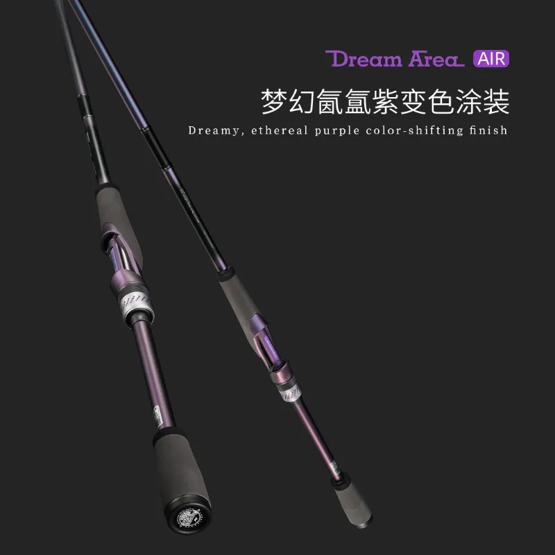 ethereal fishing pole GOOFISH Purple Diamond Light Popping Pole-9.2'(approx 280cm) 2 Piece Solid Nano Tip Japan Fuji Saltwater Popping Spinning Rod 50lbsRod weight Emerald Fishing Pole | Bridgepour