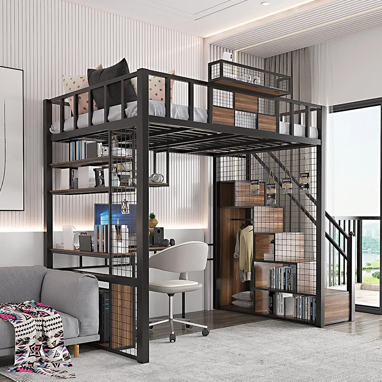

Modern Simple Multi-functional Elevated Bed Small Apartment