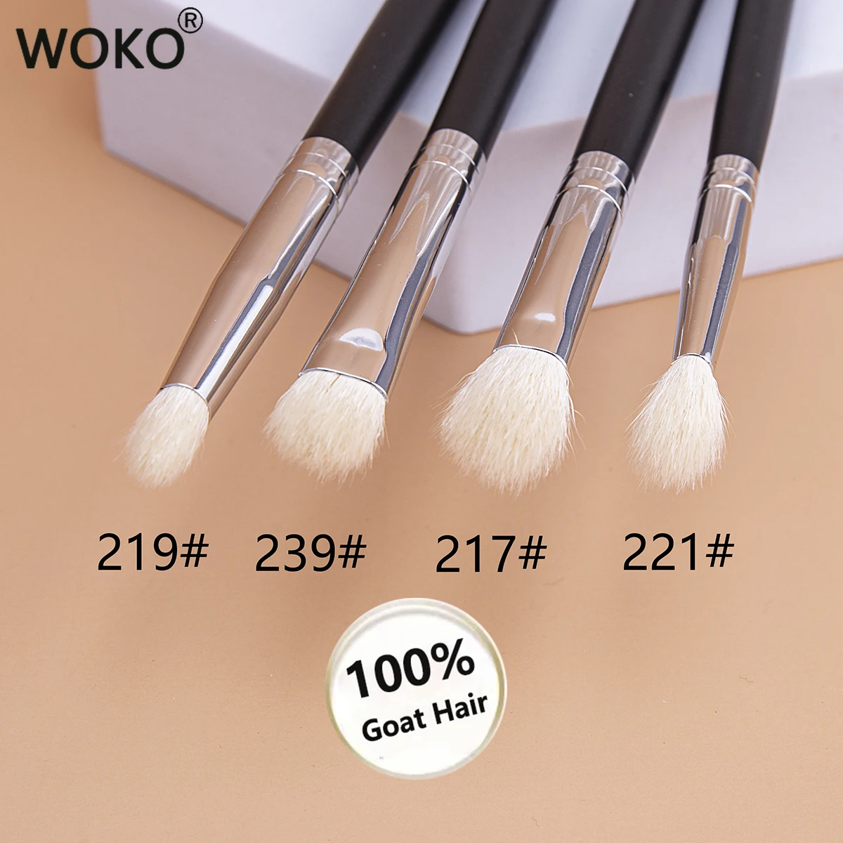 217/219/239/221# Eyeshadow Brush Shadow Smudge Blending Makeup Brush Crease Blending Brush Goat Hair Eyeshadow Makeup Tool