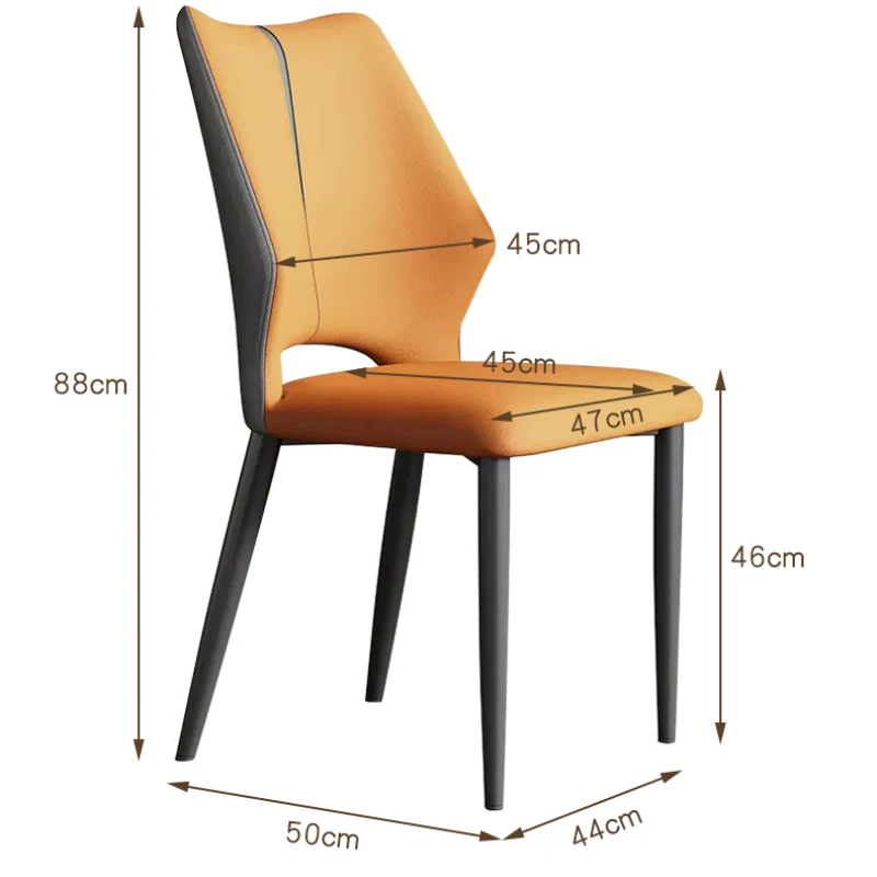 Silla De cuero para Hotel, Mini Silla De Comedor informal para fiesta, Silla De Comedor De cocina alegre De lujo, muebles para sala De estar