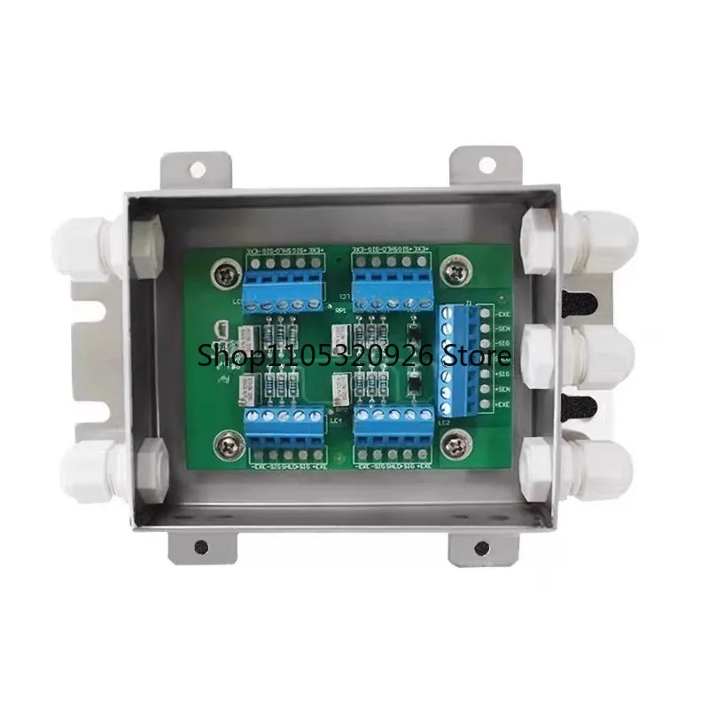 weighbridge junction box/weighing sensor wiring stainless steel 4 in 1 out weighing instrument junction box digital simulation