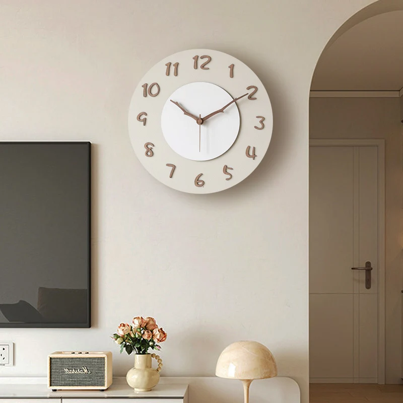 Relojes De Pared nórdicos silenciosos, estéticos modernos, simples, redondos, para dormitorios, Relojes De Pared interiores, Reloj Vintage De Pared, decoración del hogar