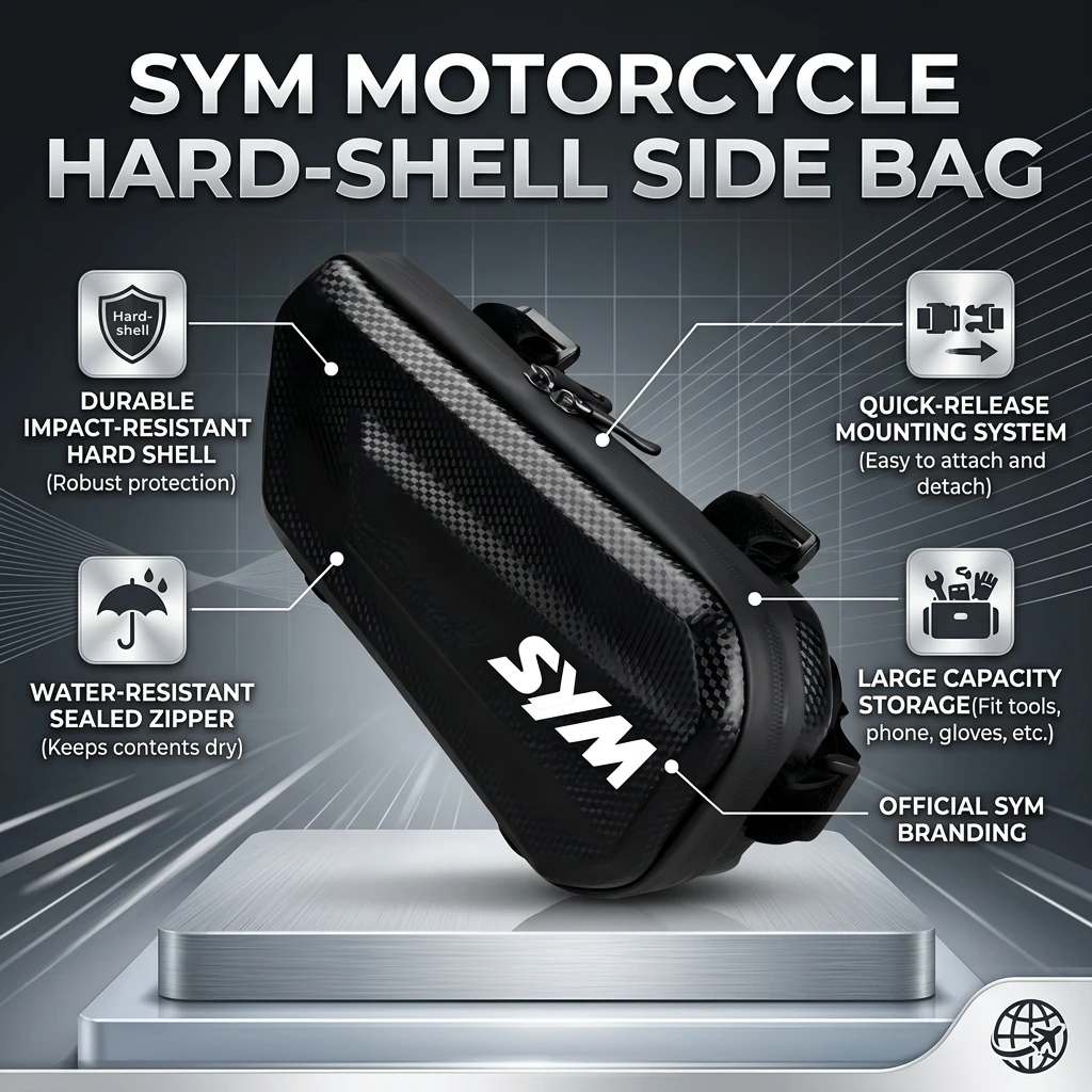 Easy To Clean Large Capacity EVA Motorcycle Saddle Bag Tool Bag With LOGO For SYM CRUISYM 125 180 300 GTS 250i 300i Maxsym