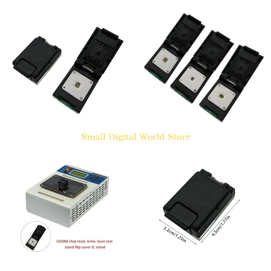 

77UB Easy в использовании WSON8/QFN8/DFN8/USON8 в DIP8 Adapter Chip Shocket, высокочастотный сокет IC 4x4mm 4x3mm 3x2mm