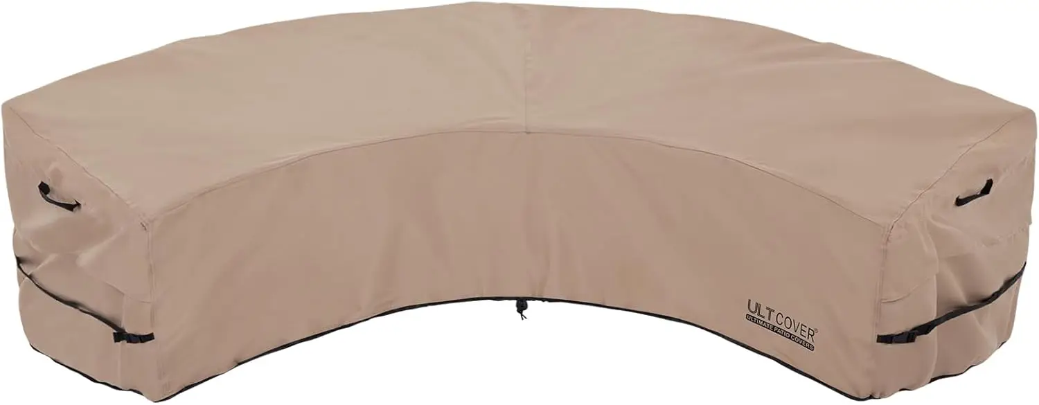 

Waterproof Outdoor Sectional Sofa Cover for 5-7 Seater Curved Patio Furniture, 190" Back Arc Length, Fits Couch