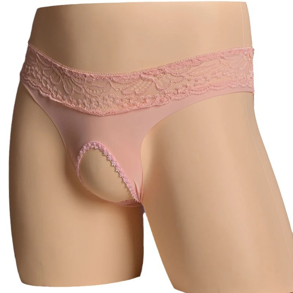 ملابس داخلية قابلة للتنفس بدون حمالات، لون سادة، تصميم شبكي عالي التمدد، ملابس نوم، سراويل داخلية من نسيج النايلون #4