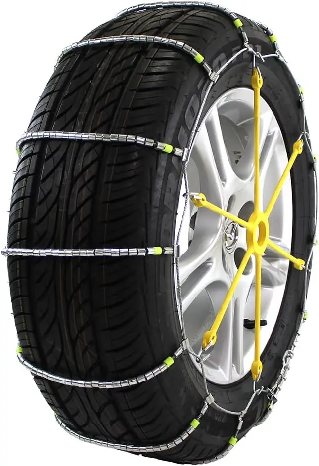 

Durable Cobra Cable Snow Tire Chains for Passenger Cars, Easy Installation, Sold in Pairs