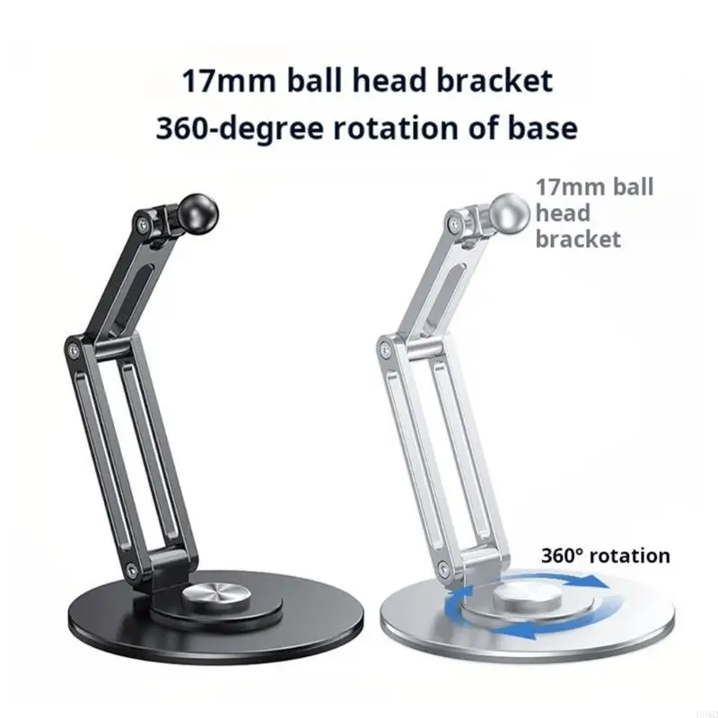 

Adjustable Tablet Stand with 360 Degree Rotatable Base Foldable Tablet Holder for Mobile Phone Desk Ergonomic Notebook H8WD