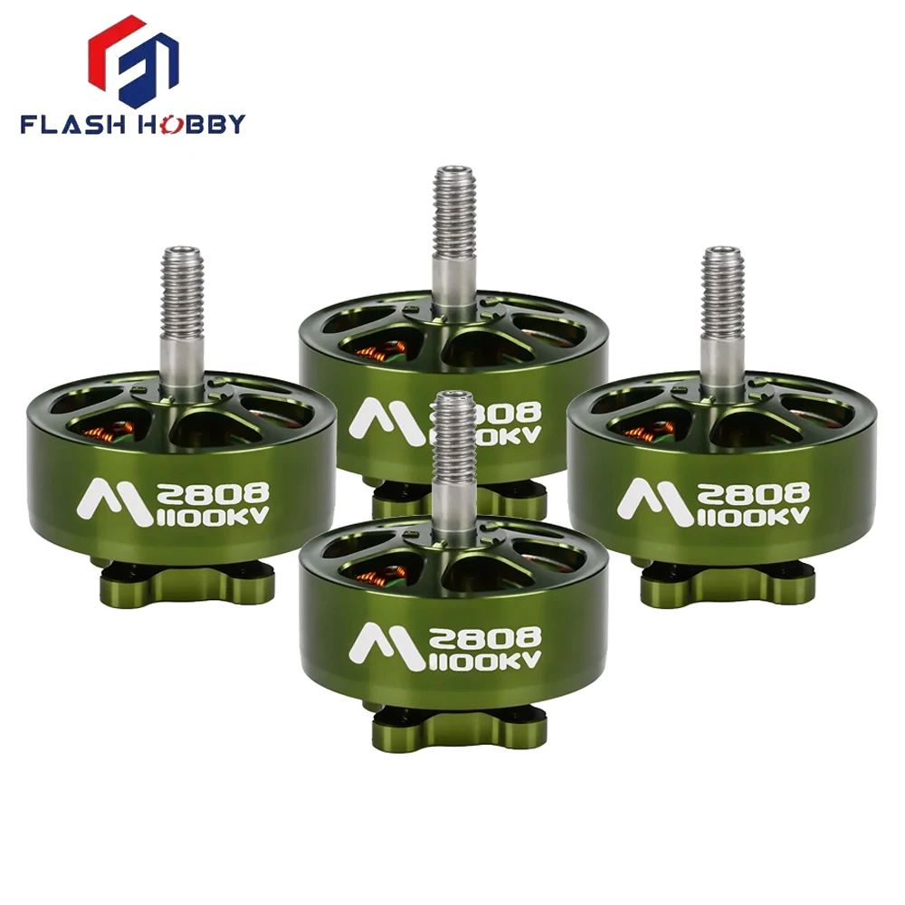 4 개/몫 Flashhobby Mars2808 M2808 2808 KV1100 3-6S 5mm 샤프트 BLDC 모터 RC FPV 프리 스타일 드론