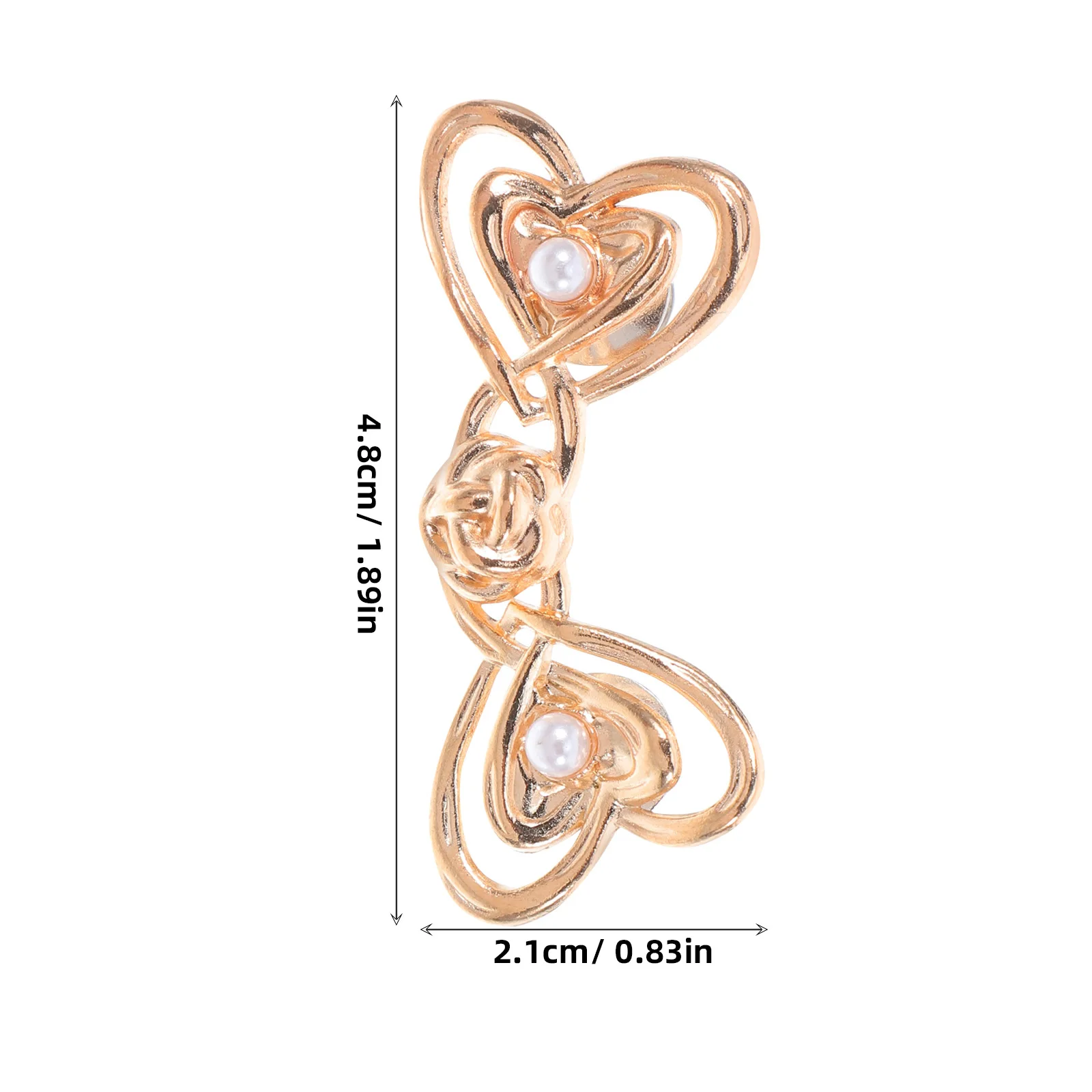 مشبك خصر على شكل قلب معدني بدون خياطة لشد الخصر قابل للتعديل لسراويل الجينز النسائية المكتبية ملابس يومية من سبائك الزنك