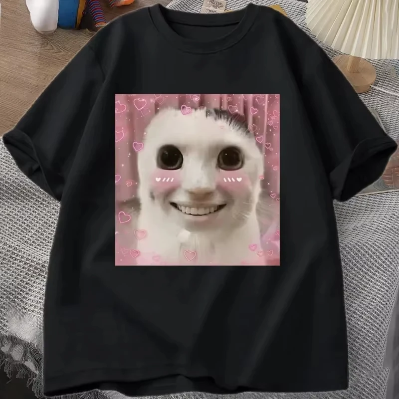 Goofy Ahh Cat T-Shirt Meme Dank Cursed Weirdcore Cringey T-Shirts für Männer und Frauen „Ich bin zu albern geworden“ T-Shirt Huh Cat Memebn Weinende Katze – Detail 5