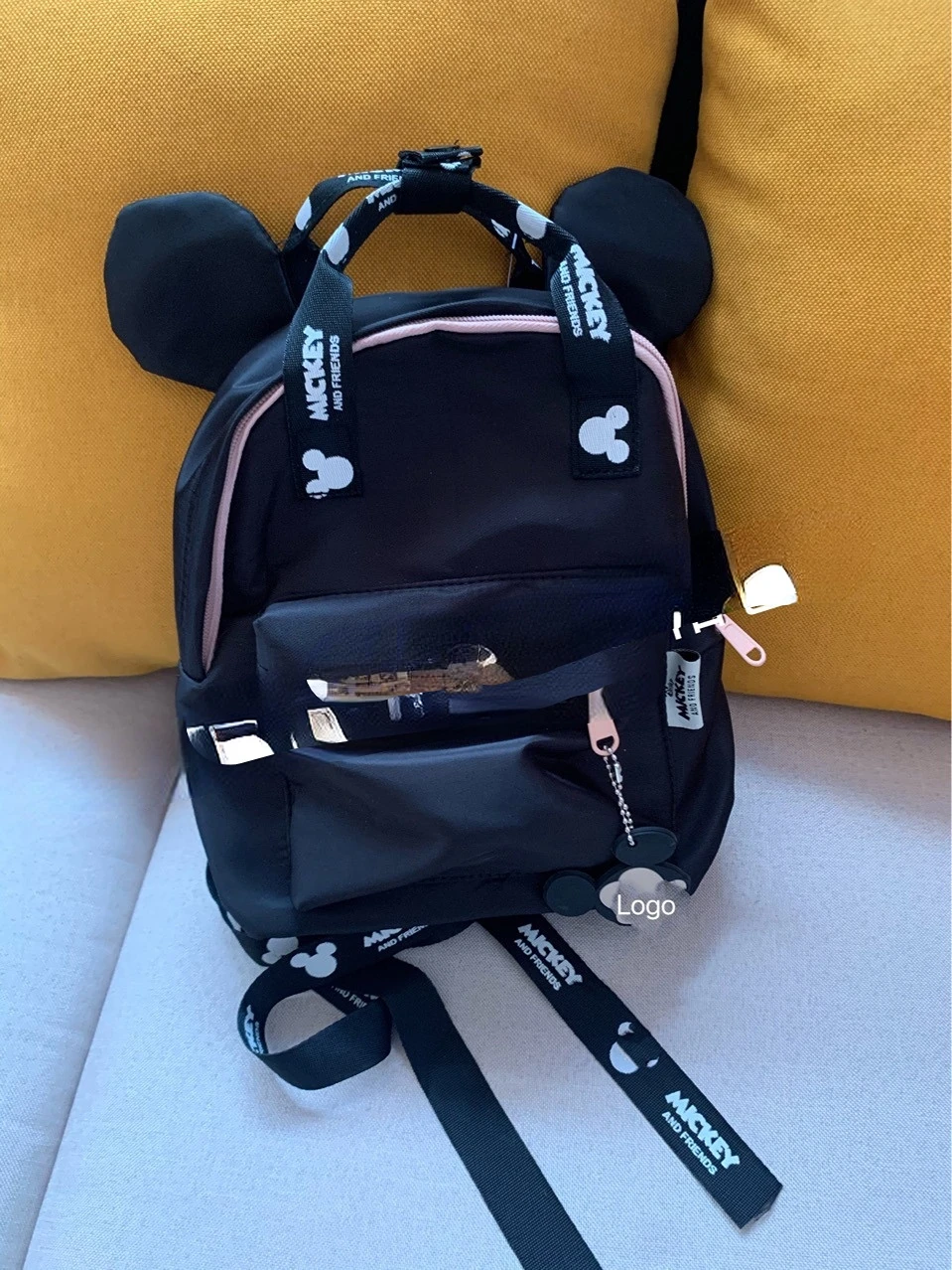 MINISO Disney Children's Bag Girls Mickey Mouse Backpack Cute Girls Bag Student School Bag School Backpack