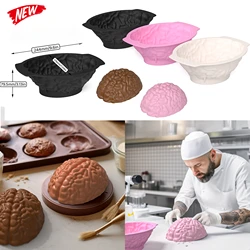 Brain Cake Mold Halloween Brain Shaped Silicone Mold For Chocolate Puddings Ice Cream Decor Tool Kitchen Baking Accessories