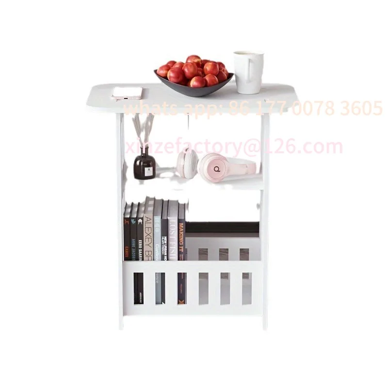 

Customizable Modern Nordic Style Wooden Storage Table - Multipurpose Bedside & Living Room Organizer, Non-Waterproof Wood