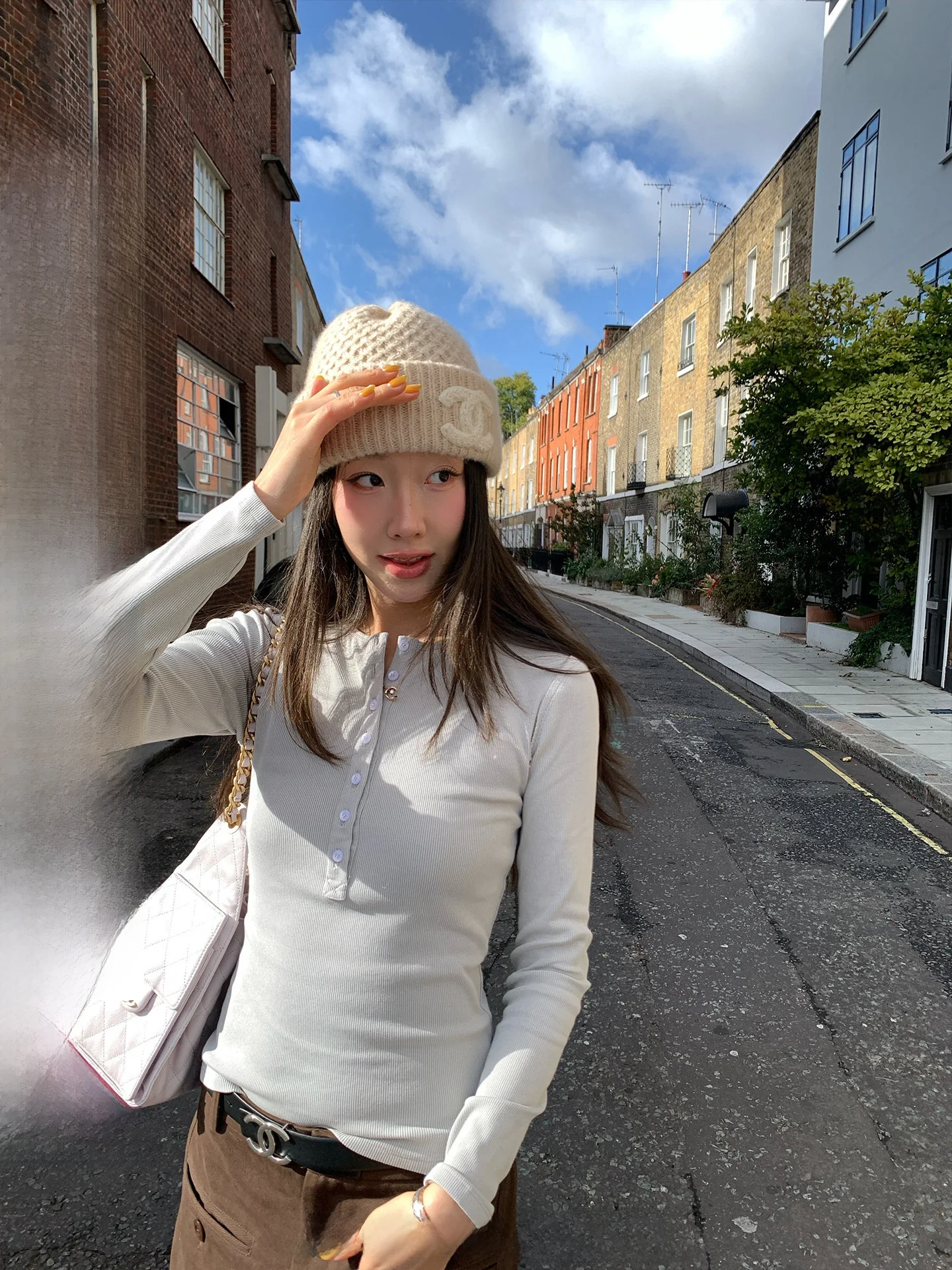 

Ranwear Versatile Slim Fit Knitted T-irt Button up Base Layer Soft Cotton Polyester Blend Long Sve V Ne Breathable