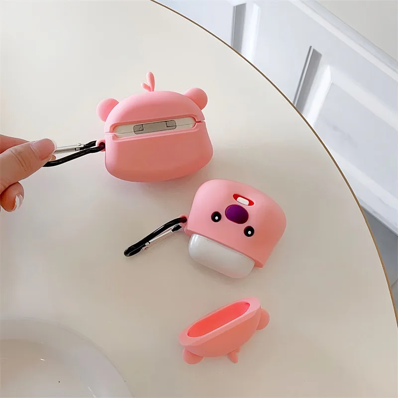 Силиконовые чехлы Loopy для Airpods 1, 2, 3 Pro, чехол для зарядки наушников с героями мультфильмов, защитный чехол для наушников в стиле аниме с крючком