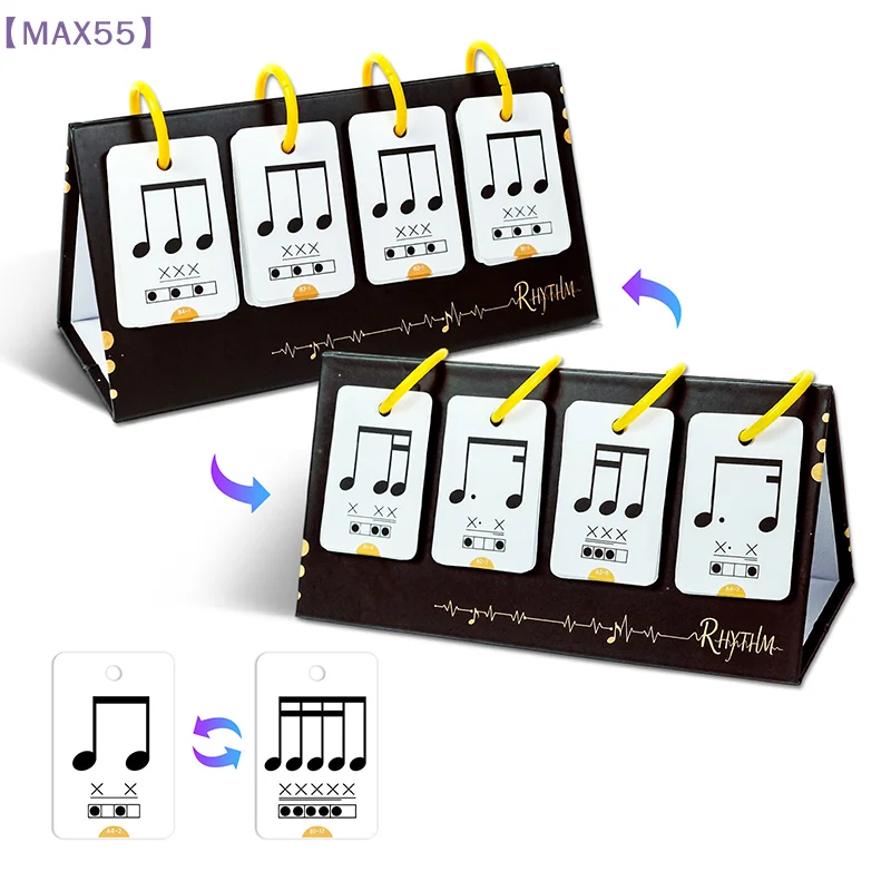 【MAX-55】72PCS Music Enlightenment Learning Cards Note Instrument Rhythm Cognition Educational Tool Early Education Flashcards