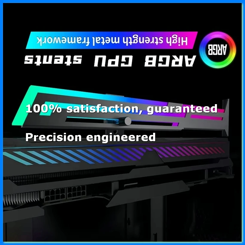 Support de carte graphique ARGB Power Train, support de GPU réglable en hauteur, support horizontal pour carte graphique AURA, support de carte vidéo GPU-A25R