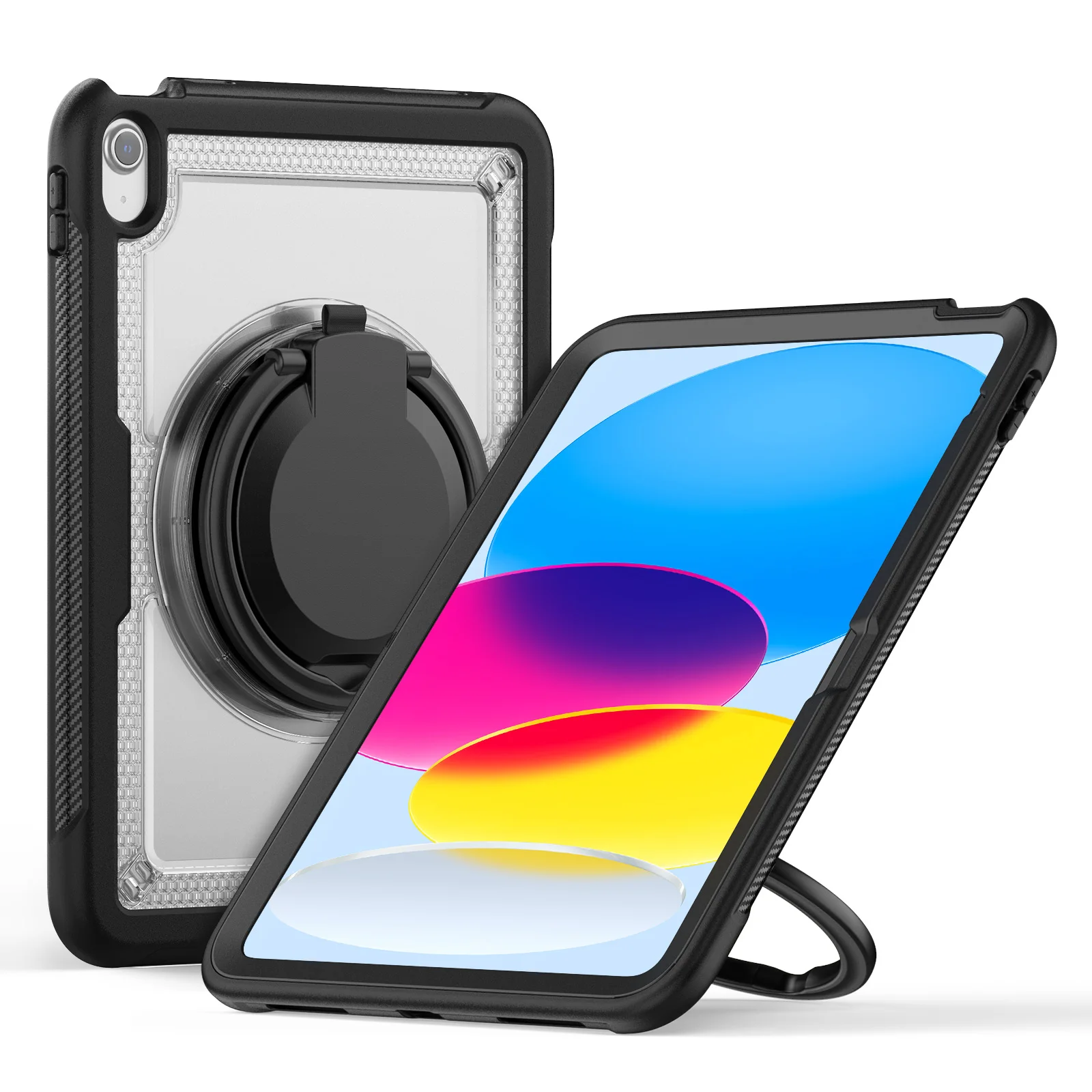 

Foldable Kickstand Case For iPad A16 2025 11th 10.9 2022 10th 10.2 7th 8th 9th Gen. Air 3 Pro 10.5 Rotating Handle Grip Cover