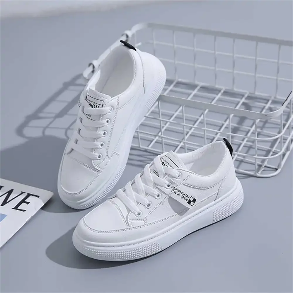 35-36 White Sole Special Flat Shoes Beige Woman Boots Sneakers 33 Size Sport School Offers Boty Team Tenise