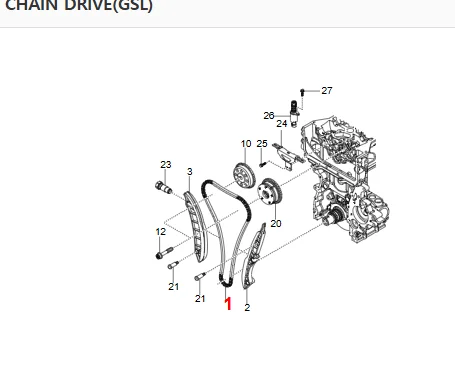 سلسلة صامتة 1729970094 لسيارة سانج يونج كوراندو GSL 1729979094 #2
