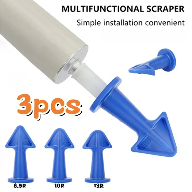 

3Pcs/Set Plastic Silicone Tip Glue Scraper Multi-Angle Scraper Removes Joint Home Caulking, And Corner