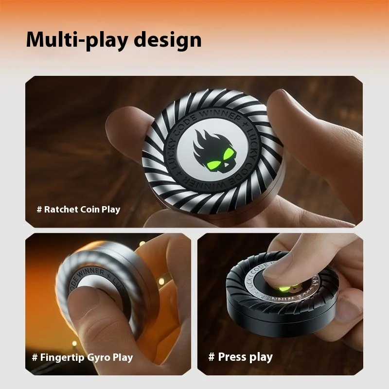 Jouet Spinner luminescent en métal, conception diabolique, soulagement du Stress, Mini gyroscope, lueur nocturne, réducteur de pression, jouet EDC