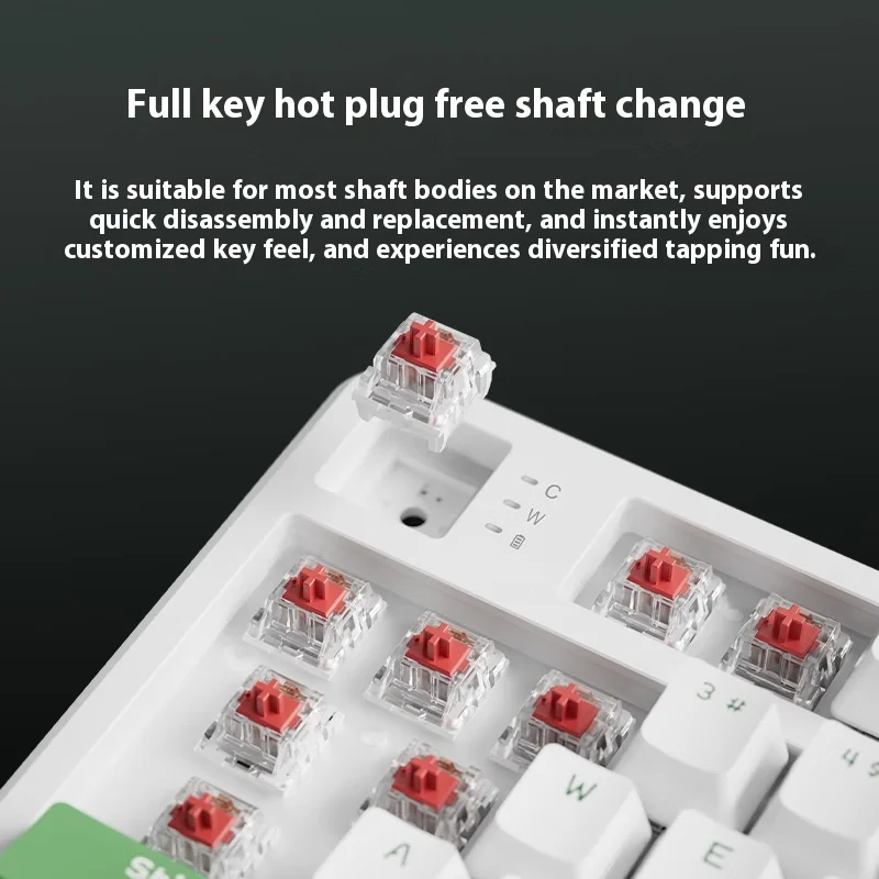 Ausdom Hola87 Pro Mechanical Keyboard Gasket Pro Structure Wireless Tri-Mode Full Key Hot Plug Rgb Customized Gaming Keyboard