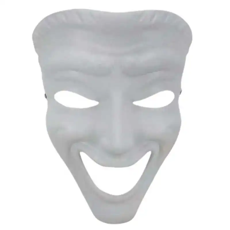 Le Cool Funny and scary smiley face mask, blank Halloween ghost parade costume prop headgear new view 6