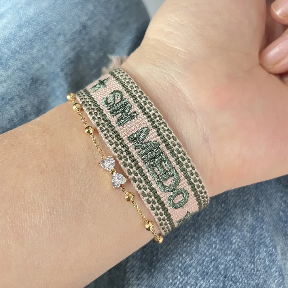 

SIN MIEDO Woven Adjustable Bracelet Boho Beach Vibes Stacking Jewelry A Statement of Courage and Style