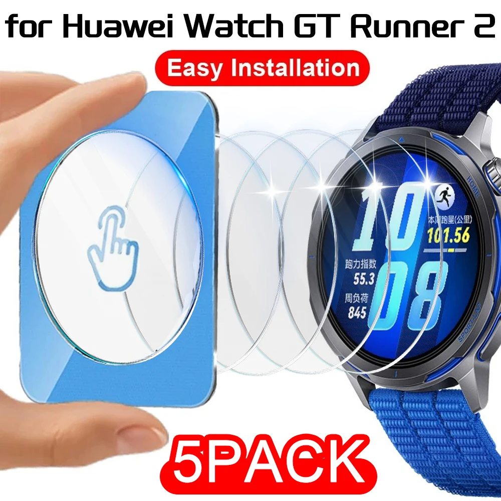 

1-5 шт. Простая в установке защитная пленка для экрана Huawei Watch GT Runner 2 HD Clear Film Runner2 Smartwatch 9H, закаленное стекло премиум-класса