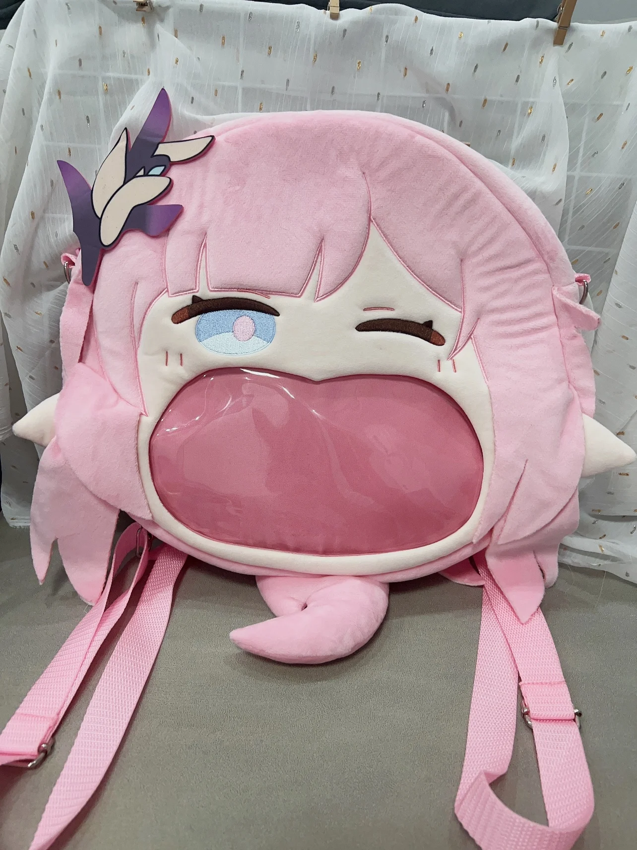 Elysia honkai impact 3ขนาดใหญ่ลายการ์ตูนกระเป๋าเป้สะพายหลังตุ๊กตา plushie กระเป๋า Crossbody กระเป๋าถือ itabag อะนิเมะของเล่นเด็ก