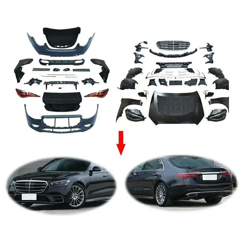 For mercedes benz S-class W221 S320 S400 2006-2012 retroit to W223 S450 sport factory produced car body kit