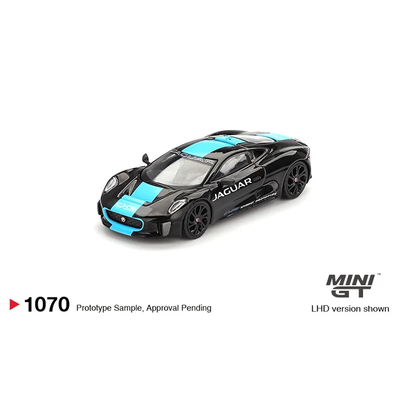 MINIGT 1:64 Jaguar C-X75 Czarny 1070 Symulacja Model Samochodu ze Stopu Kolekcja Zabawek Prezent