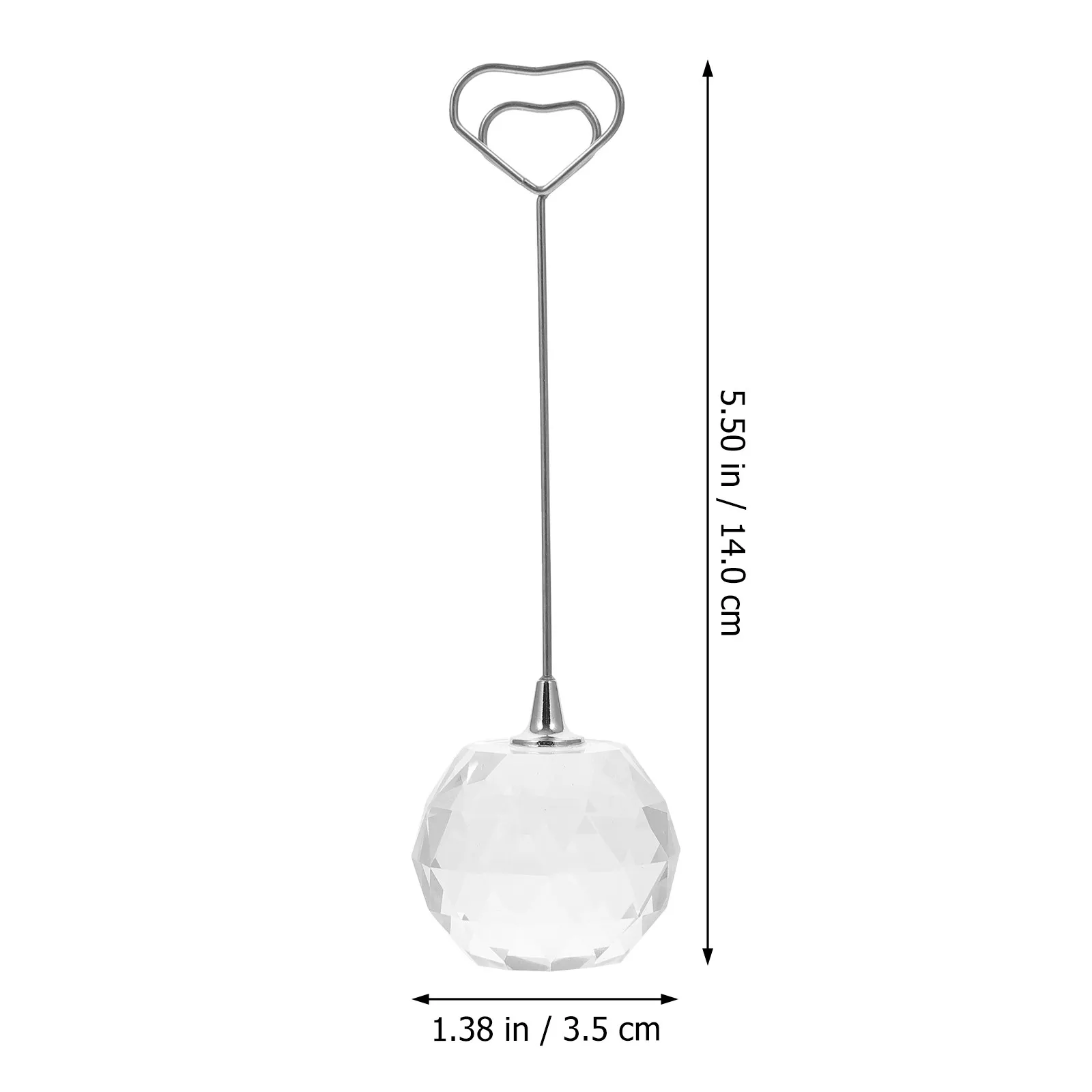 Crystal Wedding Memo Holder Name Stand Photo Display Stand Table Number Clip Business Card Holder for Reception Office Decor
