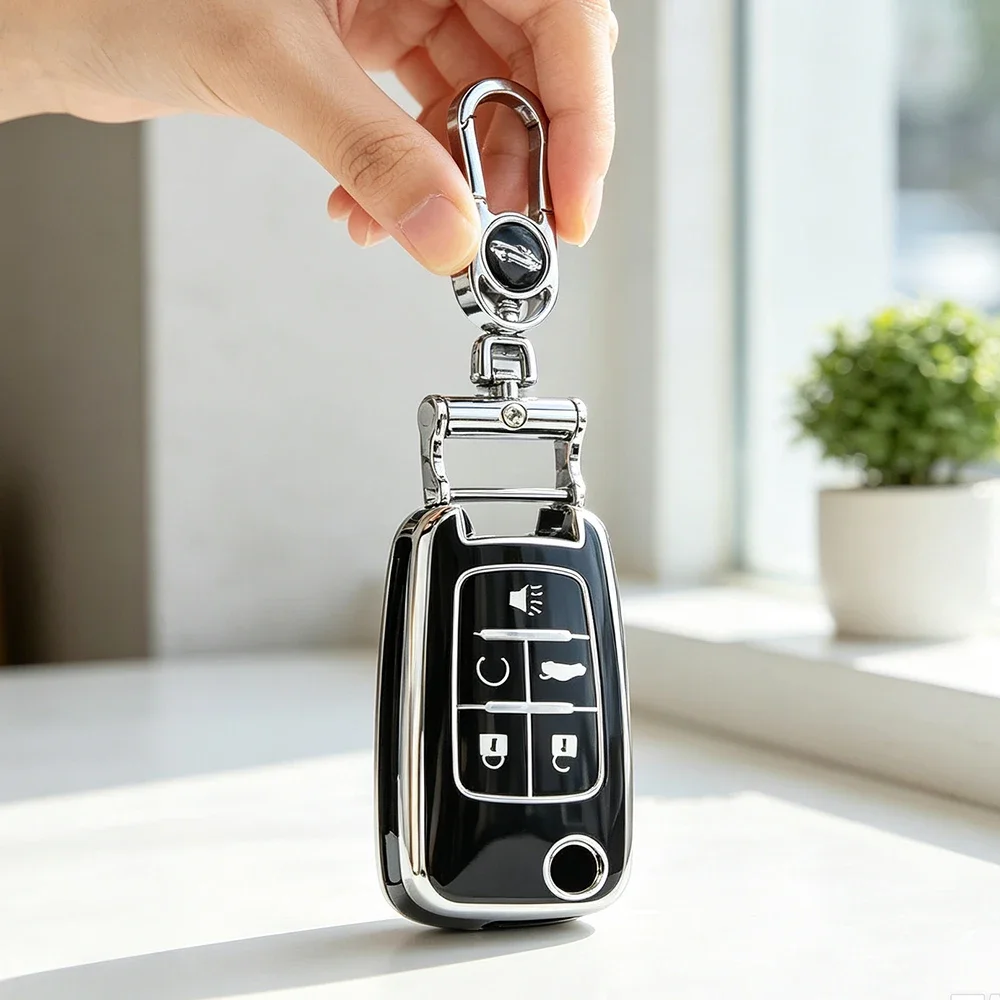 5 Buttons TPU Flip Remote Car Key Case for Chevrolet Cruze Epica Lova Camaro Impala Fit Astra J Corsa E Insignia Zafira C