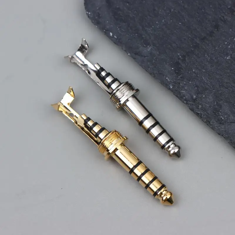 4.4MM 5Pole Copper Rhodium Plated HIFI Balanced Audio Plug with Clip for Professional Stage Equipment