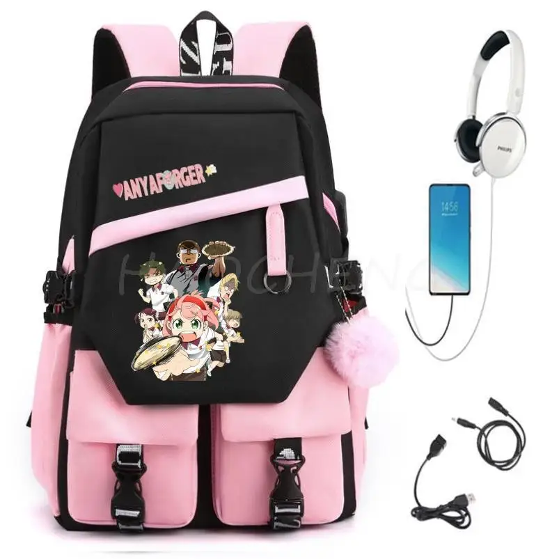 Backpack Anime Spy X Family Sweet Soft Large Capacity Student Schoolbag College Students Patchwork Laptop Simple Mochilas Gift