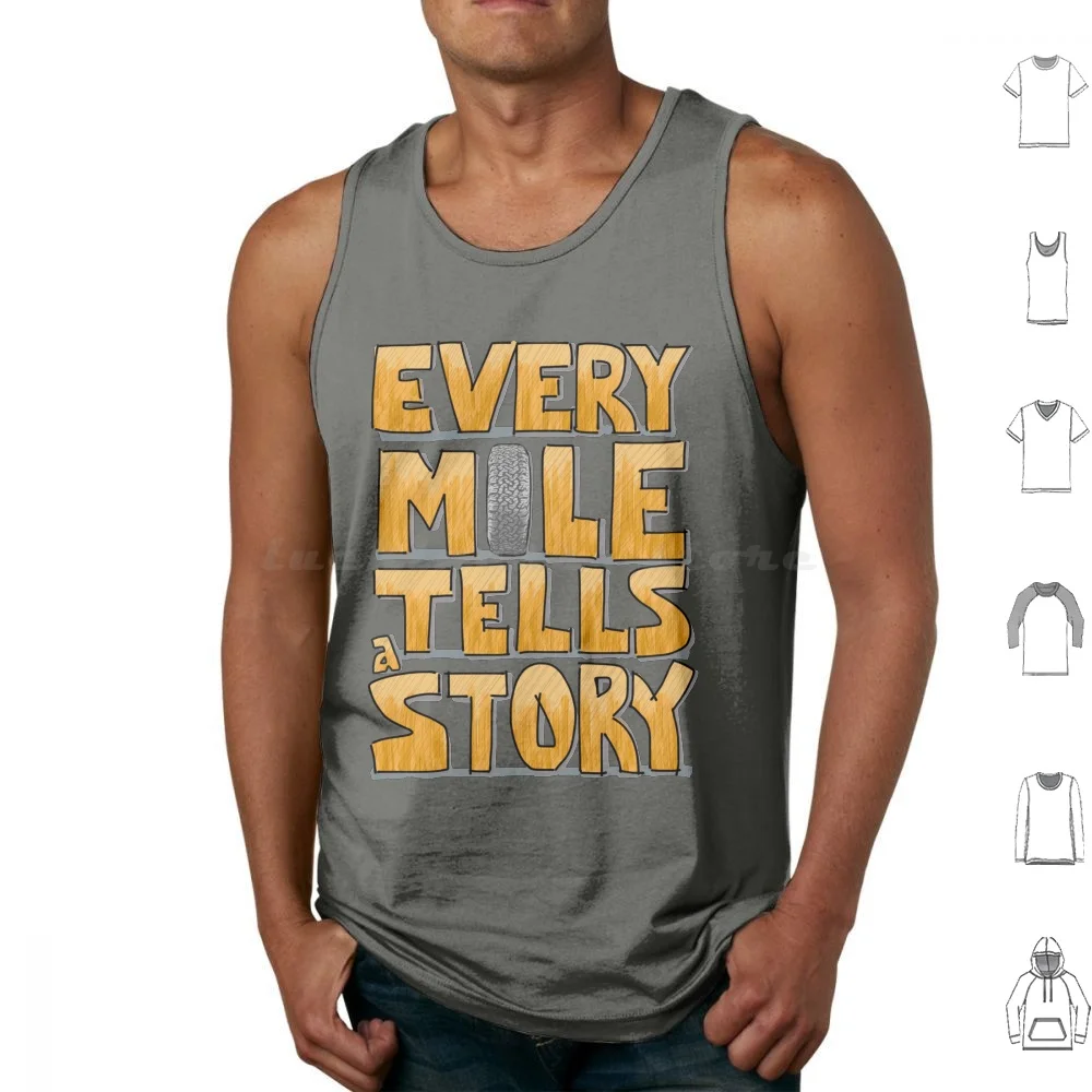 Tire In The Mile Tank Tops Print Cotton Landcruising Landcruising Adventure Every Mile Tells A Story Since 2003 Fj40 Bj45